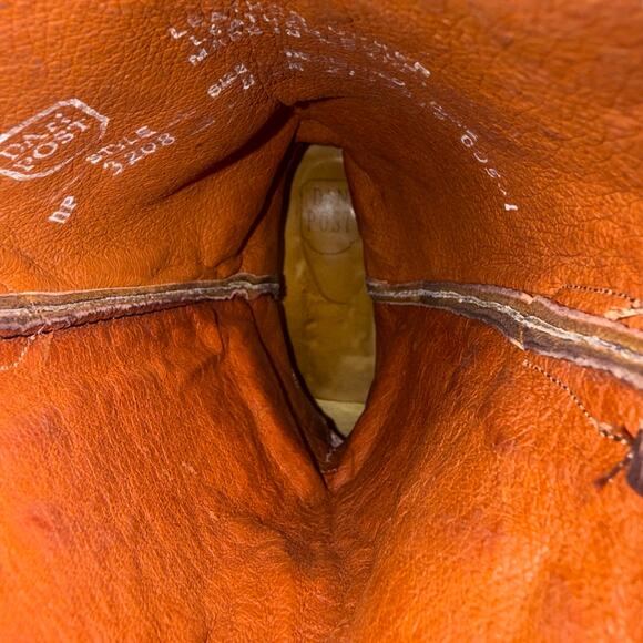 Vintage Y2K Dan Post 3208 Maria Women's Western Cowboy Boots Brown Leather 8M - Picture 9 of 9